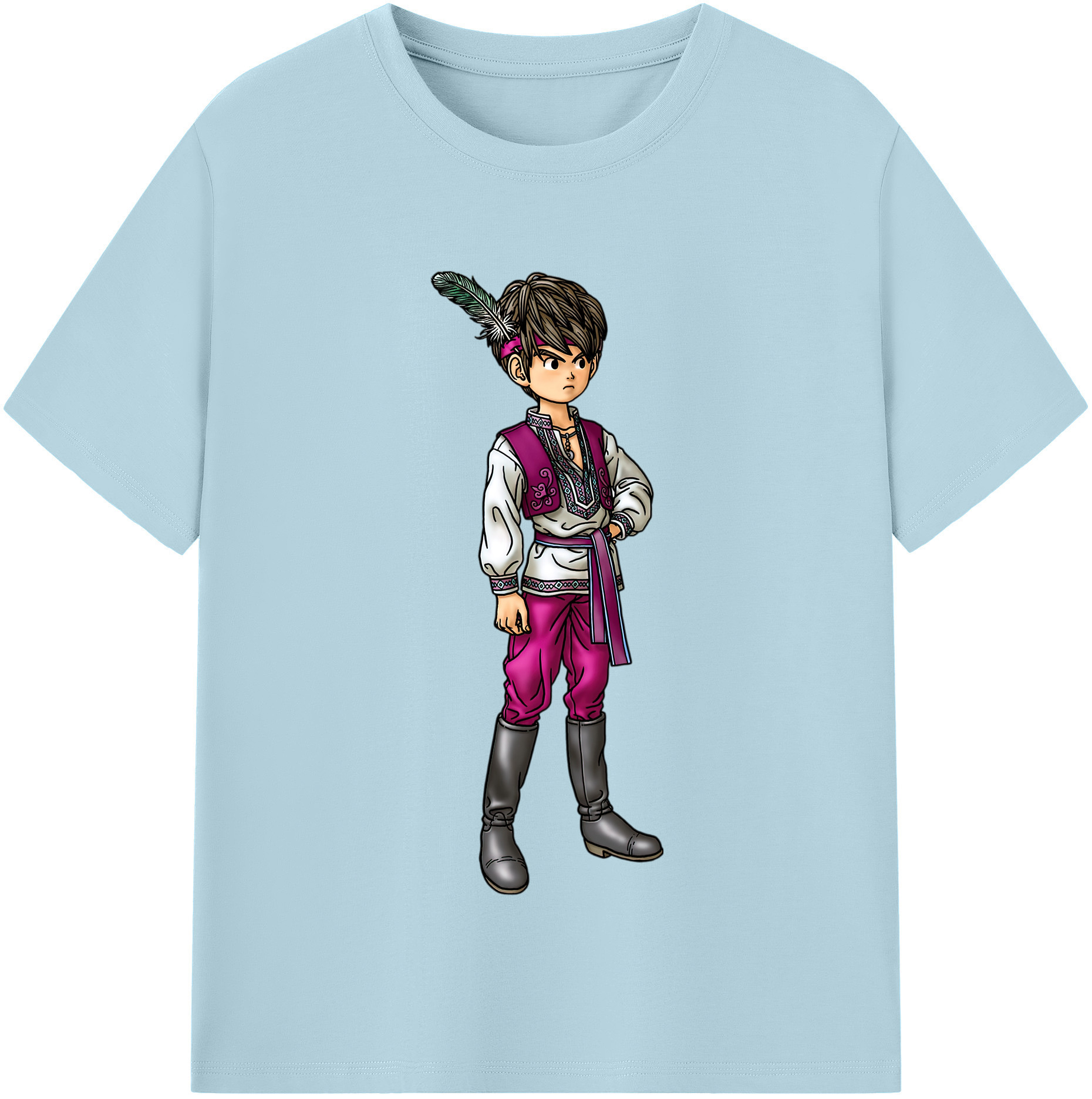 （画像用） ドラゴンクエスト Doragon Kuesuto Dragon Quest 綿100％半袖Tシャツ（フロントプリント）